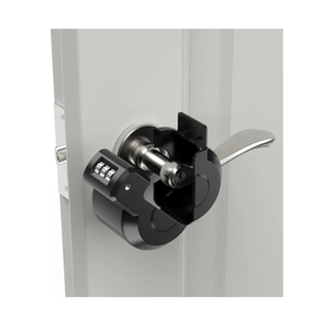 Keyed Door Handle Lockout Device Cover with Code to Disable Access to Keyhole Combination Lock for Bedroom from Outside Only Fits Handle Lock with Long Connecting Shaft Please Measure Before Order