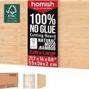 XL Bamboo Cutting Board with Handle – Extra Large Wood Chopping Board for Meat, Cheese, Serving – TRULY Glue-Free, Pre-Oiled Kitchen Boards 21.7"X14"/ 55x36cm - Dishwasher Safe [New 2026 Upgrade], 17"L x 12"W