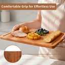 Bamboo Cutting Board, Large Kitchen Chopping Board with Deep Juice Groove & Built-in Handle, Reversible Wooden Charcuterie Board and Serving Tray for Meat, Bread, Fruit, Daily Use, 16110.6''
