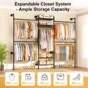 ULIFHOME M7 Wall-Mounted Clothes Rack, Heavy-Duty Garment Closet System
