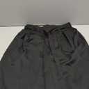 Men's Pleated Baggy Dress Pants Fly Wide Leg Pants Work Office Business Slacks Belted Trousers with Pocket (Black) S