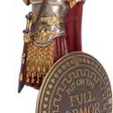 Dicksons Armor of God Roman Soldier 9 x 5 Inch Red Resinstone Tabletop Figurine