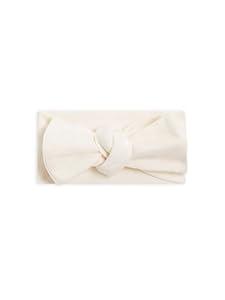 Colored Organics Baby Organic Cotton Hattie Bow Wrap Headband - Ivory