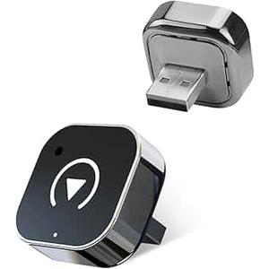 Wireless Carplay Adapter for iPhone 2025 Upgrate USB/Type C Bluetooth 5.0 Adapters for Car Play&Android Auto Carplay Wireless Adapter 2.4G+5G WiFi Mini Size Auto Connect No Delay