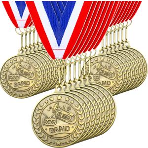 Quelay 30 Pcs 2'' Gold Awards Medals Bulk Winner Medals with Neck Ribbons Encourage Team Participation for Adults Trophy Award Prize Gift Competitions Graduation Party