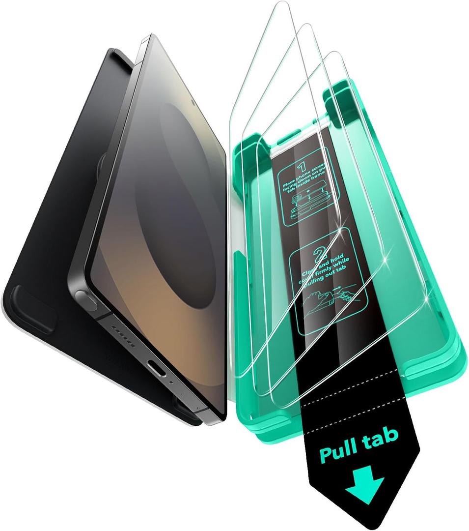 ESR 3 Pack for Samsung Galaxy S25 Ultra Screen Protector, 9H+ Hardness HD Tempered Glass with Easy Installation, Auto Dust-Elimination Tool for Galaxy S25 Ultra [6.9], Case Friendly | 9H+ Hardness, HD Tempered Glass, Easy Installation, [6.9"], Case Friendly