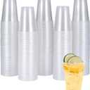Turbo Bee 7oz Plastic Cups 300 Pack Disposable Clear Party Cups for Home, School, Office & Events | Small Transparent Tumblers for Drinks, Samples & Commercial Use