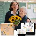 Awfrky Teacher Appreciation Gifts for Women, Best Teacher Gifts with Canvas Tote Bag, Thank You Teachers Gift Ideas from Students Set of 9