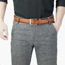 VATAN Men's Genuine Leather Dress Belts, Handmade Classic Every Day Leather Jeans Belt for Men Work Business Casual (52(Fits Waist 50"-51"))