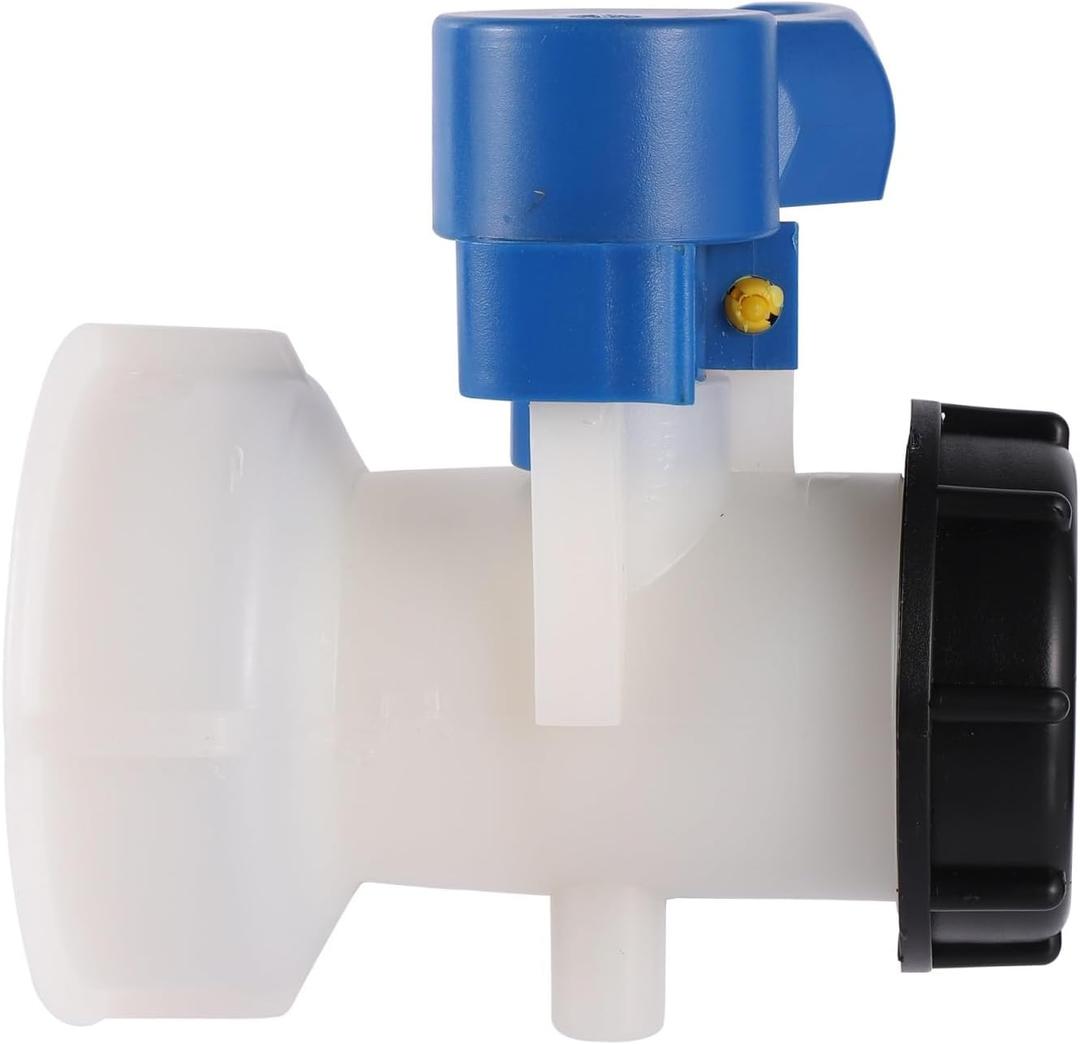 1PCS Plastic DN40/80 Butterfly Valve 1000L IBC Tote Tank Drain Adapter Garden Switch Hose Fittings Water Container Connector(DN 80)