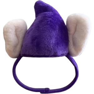 ComfyCamper Purple Dwarfs Hat with Ears Costume for Dogs Gnome Dwarf Cosplay Halloween Costumes, Medium 