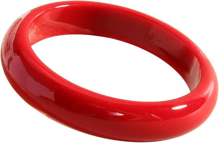 Colorful Geometric Round Circle Resin Acrylic Bangle Bracelet Cute Handmade Chunky Statement Wristband Bracelet for Women Vintage Jewelry