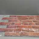 3D Faux Brick Wall Panels 37.8 x 18.9 - 10 Sheets, Covers 4.6 sqm / 49.6 sq ft - Decorative Artificial PVC Wall Panels for Cladding - Kitchen, Living Room, Bedroom, Office - Deep Red Brick