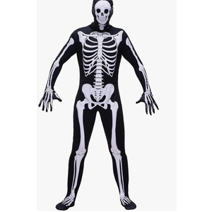 Spooktacular Creations Men Skeleton costume, Halloween skeleton bodysuit adult for Halloween Costume dress up XL