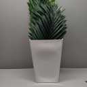 Artificial Palm Tree with White Tall Planter, 5ft Tall Potted Artificial Silk Palm Tree Plant, Fake Tropical Plant, Home Office Floor Room Decor Plants Indoor Outdoor, Housewarming Gift