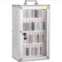 VEVOR 36-Slot Cell Phone Locker  Silver Aluminum with Key Lock Portable Handle, Handwritten Tags, and Wall-Mount for Offices, Classrooms, Gyms