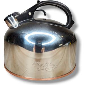 Revere Whistling Tea Kettle, 2-1/3-Quart, Silver