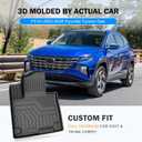 KUST Floor Mats Set for 2022-2026 Hyundai Tucson Gas (Not for Hybrid or PHEV), All Weather Floor Liners & Rear Trunk Cargo Mat for Tucson Accessories, TPE Rubber Raised Edge, 4pcs