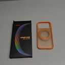 TORRAS 360 Magnetic Stand for iPhone 17 Pro Case, [Fit for MagSafe] [Rotatable Ring Kickstand] [4X Mil-Grade Shockproof] Slim Phone Cover, Camera Button, Cosmic Orange, Translucent, Ostand O3 Fitness