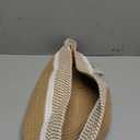 Valentine Woven Gift Basket Empty with Ribbons Bow Tie and Bag, Valentine's Day Empty Decorative Chest Box, Woven Rope Storage with Handles Home Decor(14 x 10 x 5.5 Inch, Khaki White)