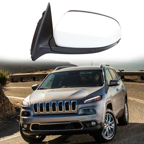 Driver Side Mirror Assembly Fit for 2016-2021 Jeep Cherokee Car Accessories Side Mirror Replacement Rearview Mirror Accessories Electric Adjustment Lens, Heating, Turn Signal Light