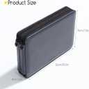 MEEDEN Pencil Marker Organizer Case: Premium PU Leather Zipper Pouch Lined with Silky Velvet - Large Capacity Pen Bag Supplies for Men & Artists – Slate Gray