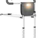 Agrish Bed Rails for Elderly Adults Safety - Bed Rail with Motion Light & Dual-Row Adjustable Legs - Bed Cane for Seniors, Surgery Patients & Handicap, Fit King Queen Full Twin Bed