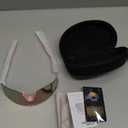 Lamicall 24g Polarized Sports Sunglasses for Men Women - UV400 Protection Sun Glasses Gifts for Running Cycling Baseball (Transparent Frame-pink Lens)