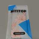 NITITOP Compatible with iPhone 15 Plus Case Clear Cute Butterfly Lily Flower Floral Pattern for Women Girls Full Camera Lens Clear Slim Shockproof Protective Phone Cover - Light Pink