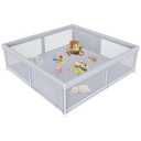 Extra Large Baby Playpen 7979 Inch, Playpen with 2 Zipper Door for Babies and Toddlers, Play Pen Pin Indoor Outdoor Baby Play Fence