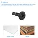 uxcell 200Pcs Hex Socket Self Tapping Screws, #12 x 3/4" 410 Stainless Steel Flat Head Sheet Metal Drilling Screws, Black