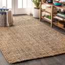 JONATHAN Y NRF102A-3 Pata Hand Woven Chunky Jute Indoor Area Rug Bohemian Farmhouse Easy -Cleaning Bedroom Kitchen Living Room Non Shedding, 3 ft x 5 ft, Natural Color