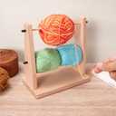 WILLOWDALE Wooden Yarn Holder for Knitting & Crochet Supplies, 2-Tier Yarn Storage Organizer Rack, 4 Crochet Yarn Ball Holder, Yarn Dispenser Crochet Tools and Accessories Arts & Crafts Supplies