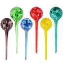 Plant Watering Globes, 6pcs Automatic Glass Watering Bulbs, Decorative Garden Watering Glass drip Ball with 6 Tags