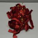 Janinka 12 Pcs Burgundy Long Velvet Bow Ornaments Christmas Swag 23.5x15.5 Inch Vintage Large Velvet Christmas Staircase Wreath Bows Tree Topper Bows Large Bow for Outdoor (Wine Red)