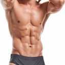 KOTENKO Men Swimwear Swimming Briefs Bikini Boxer Trunks Swimsuits Bathing Suits (Black, X-Large)