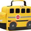Bluboon Insulated Lunch Box for Kids Boys Girls School Lunch Bags Reusable Cooler Thermal Meal Tote for Picnic (Yellow School bus)