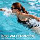 Bone Conduction Headphones, Open Ear Headphones with MP3 Mode 32GB, 10Hrs Playtime IP68 Waterproof Swimming Headphones Secure Fit for Running, Cycling, Work, GiftOrange