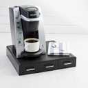 Amazon Basics K-Cup Compatible Coffee Pod Storage Drawer, 3 Easy-Open Drawers, 36 Pod Capacity, Black