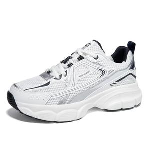 BAASPLOA Women's Chunky Fashion Sneakers Casual Sports Shoes Mesh Breathable Athletic Gym Workout Tennis Shoe Platform Thick Walking Shoes A-White.38