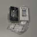 VCE Brush Wall Plate Cable Pass Through with Bracket, Decorator Cover for Low Voltage Cables - White, 2-Pack