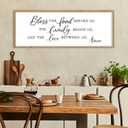 LuZhiQiang Dining Room Wall Decor 32"12" Bless The Food Before Us Christian Kitchen Sign Grateful Family Quote Farmhouse Large Catholic Wooden Frame Wall Hanging Art (Wood)
