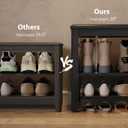 AQIMUELE Wood Shoe Rack Bench for Entryway, 2 Tier Shoe Rack for Front Door Entrance, Shoe Bench with Shoe Storage for Entryway, Bedroom, 47.2"