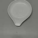 LAUCHUH Spoon Rest for Kitchen Countertop Porcelain Spoon Holder for Stove Top Large Holder for Spatula, Spoons or Tongs, Farmhouse Decor, Christmas, White