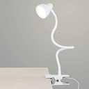 LiFMIRA Clip on Lamp USB Reading Light, 3 Color Modes, 10 Brightness Dimmable, Flexible Gooseneck Desk Lamp with Clamp, Eye Care Clip on Light for Bed Desk Headboard Home Dorm White
