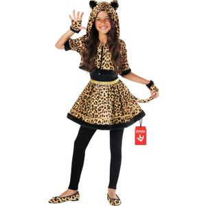 Morph Cat Leopard Costume For Girls, Leopard Cat Costume, Black Cats Kids Costumes Girls, Halloween Costumes For Kids (10-12 Years) L