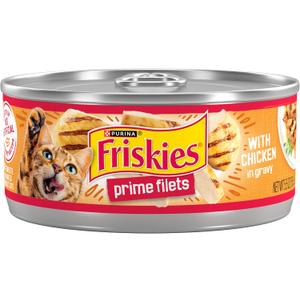 Purina Friskies Prime Filets With Chicken in Wet Cat Food Gravy - (Pack of 24) 5.5 oz. Cans, EXP OCT/2026