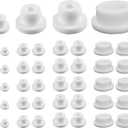 40 PCS Bathtub Jet Covers Silicone Hole Plug White Tube Plugs Waterproof 4 Sizes Bathtub Plug Fit for 12mm 14mm 16mm 22-23mm Bathtub Hole