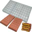 Goldbaking Polycarbonate Deep Chocolate Bar Mold Energy Protin Bar DIY Tool Filling Chocolate Snakes Maker Deeper Chooclate Covered Cookie Mould For Filled Chocolate Candy Making