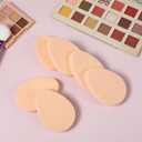 6 Pcs Flat Makeup Sponge, Beige Smooth Makeup Sponges Cushion Foundation Puff Make up Cushion Make up Applicator Sponge for Natural and Easy Soft Long-lasting and Beginner-friendly